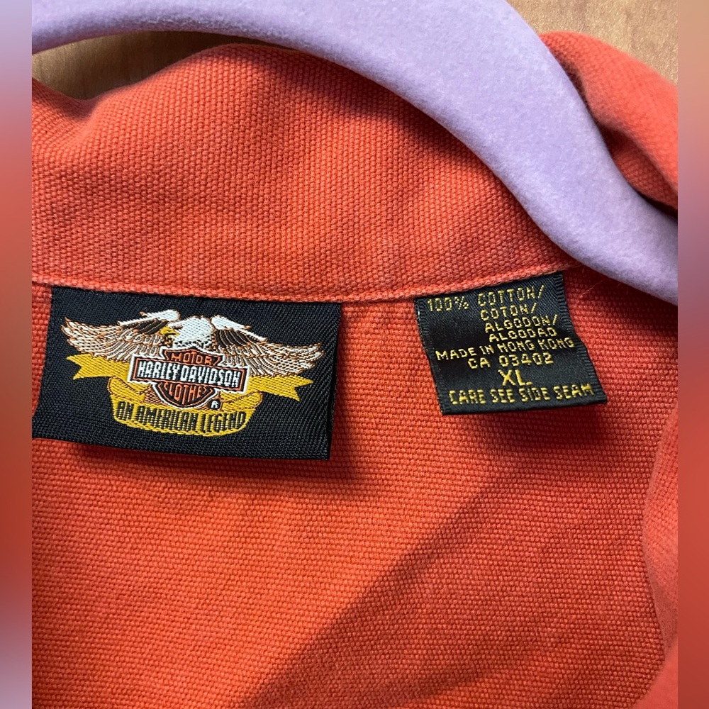 Harley-Davidson Vibrant Orange Shirt - Picture 3 of 8